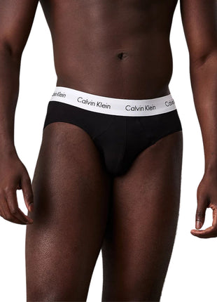 Calvin Klein slip 3 pack cotton stretch hip briefs black heren 0000U2661G-001 Calvin Klein slip 3 pack cotton stretch hip briefs black hommes