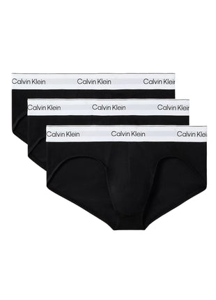 Calvin Klein slip 3 pack icon cotton stretch hip briefs black heren LV00NB4388-UB1 Calvin Klein slip lot de 3 icon cotton stretch hip briefs black hommes