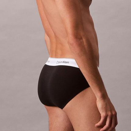 Calvin Klein slip 3 pack icon cotton stretch hip briefs black heren LV00NB4388-UB1 Calvin Klein slip lot de 3 icon cotton stretch hip briefs black hommes