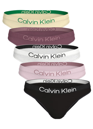 Calvin Klein slip 5 pack extra soft cotton stretch bikini briefs black / cradle pink / snow / berry / anise flower dames LV00QD5332-3C0 Calvin Klein slip lot de 5 extra soft cotton stretch bikini briefs black / cradle pink / snow / berry / anise flower femmes