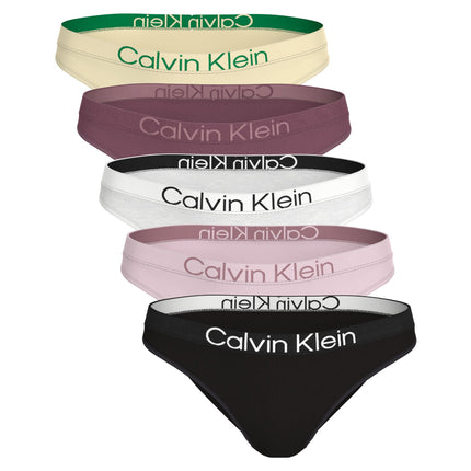 Calvin Klein slip 5 pack extra soft cotton stretch bikini briefs black / cradle pink / snow / berry / anise flower dames LV00QD5332-3C0 Calvin Klein slip lot de 5 extra soft cotton stretch bikini briefs black / cradle pink / snow / berry / anise flower femmes