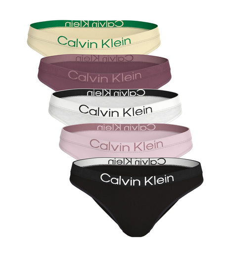 Calvin Klein slip 5 pack extra soft cotton stretch bikini briefs black / cradle pink / snow / berry / anise flower dames LV00QD5332-3C0 Calvin Klein slip lot de 5 extra soft cotton stretch bikini briefs black / cradle pink / snow / berry / anise flower femmes
