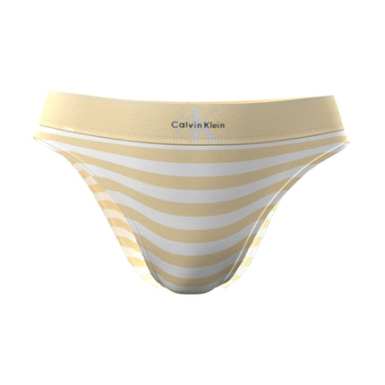 Calvin Klein slip ck graphic high waist bikini briefs cent stripe anise flower dames LV00QF8705-6WC Calvin Klein slip ck graphic high waist bikini briefs cent stripe anise flower femmes