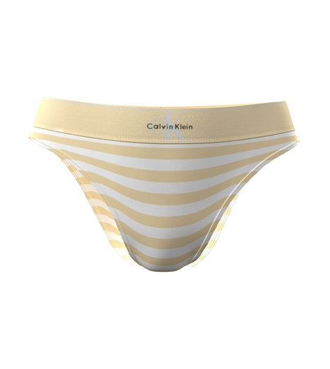 Calvin Klein slip ck graphic high waist bikini briefs cent stripe anise flower dames LV00QF8705-6WC Calvin Klein slip ck graphic high waist bikini briefs cent stripe anise flower femmes