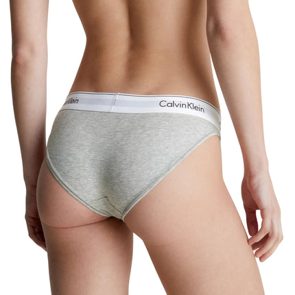 Calvin Klein slip icon cotton modal bikini briefs grey heather dames 0000F3787E-020 Calvin Klein slip icon cotton modal bikini briefs grey heather femmes