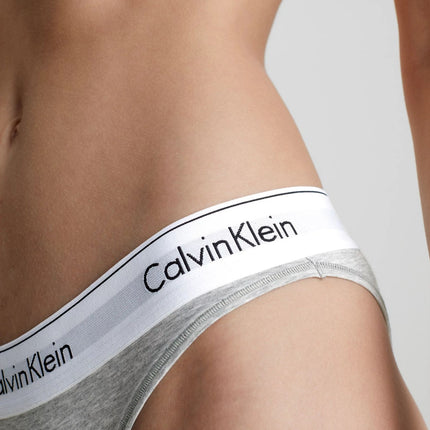 Calvin Klein slip icon cotton modal bikini briefs grey heather dames 0000F3787E-020 Calvin Klein slip icon cotton modal bikini briefs grey heather femmes