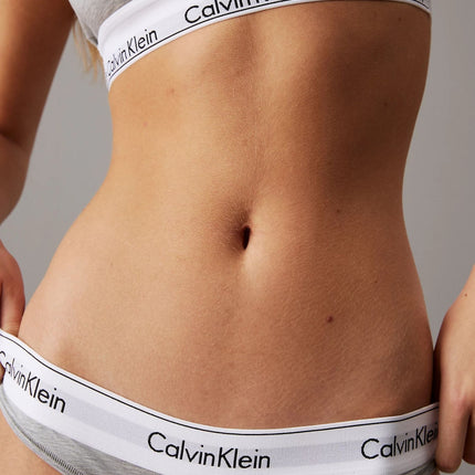 Calvin Klein slip icon cotton modal bikini briefs grey heather dames 0000F3787E-020 Calvin Klein slip icon cotton modal bikini briefs grey heather femmes