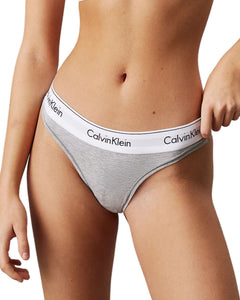 Calvin Klein string icon cotton modal grey heather dames 0000F3786E-020 Calvin Klein string icon cotton modal grey heather femmes