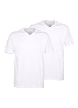 Ceceba t-shirt v-hals 2 pack konvex white heren 31064-6061-110 Ceceba t-shirt col v lot de 2 konvex white hommes

