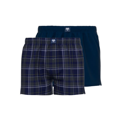 Ceceba wijde boxershort 2 pack canadian woven boxer shorts dark blue heren 10199-5109-634 Ceceba caleçon lot de 2 canadian woven boxer shorts dark blue hommes