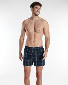 Ceceba wijde boxershort 2 pack canadian woven boxer shorts dark blue heren 10199-5109-634 Ceceba caleçon lot de 2 canadian woven boxer shorts dark blue hommes