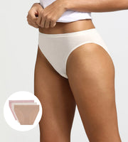 Dim slip lot de 3 Ecodim cotton stretch peau/rose/nacre femmes