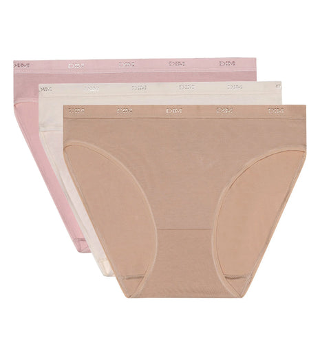 Dim 3-pack briefs Ecodim cotton stretch nude/pink/pearl women