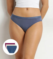 Dim shorty lot de 3 Ecodim cotton stretch boxer bleu cendré femmes