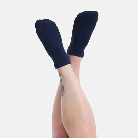 Bamboo Basics enkelsokken 3 paar knitted sneaker socks navy unisex
