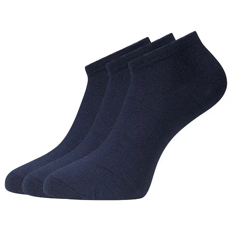 Bamboo Basics enkelsokken 3 paar knitted sneaker socks navy unisex