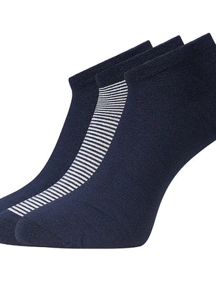 Bamboo Basics soquettes 3 paires knitted sneaker socks marine rayé unisex