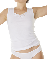 Top Dulcia en dentelle pour femme blanc