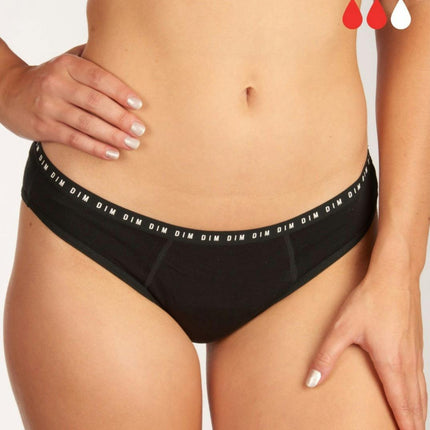 Dim menstruatie slip period panty protect medium flow black dames D0AY7-0HZ Dim slip menstruel period panty protect medium flow black femmes
