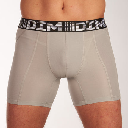 Dim short 2 pack 3d flex air long boxers black / grey heren  D01N2-9LU Dim boxer lot de 2 3d flex air long boxers black / grey hommes
