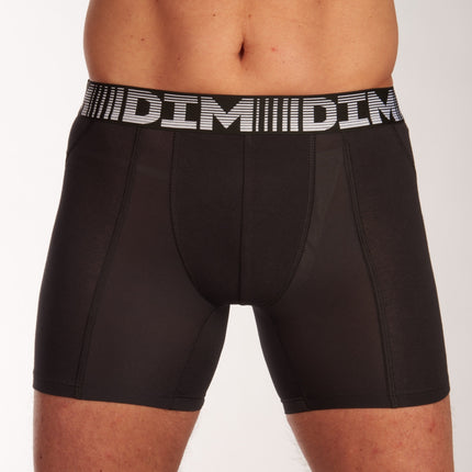 Dim short 2 pack 3d flex air long boxers black / grey heren  D01N2-9LU Dim boxer lot de 2 3d flex air long boxers black / grey hommes
