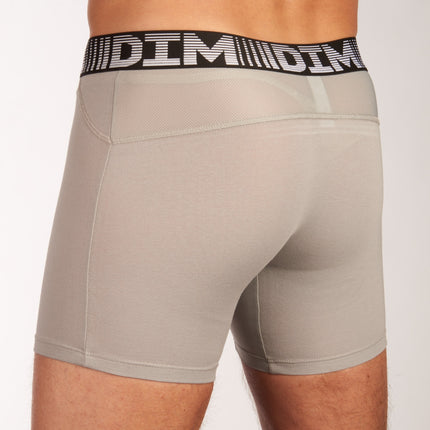 Dim short 2 pack 3d flex air long boxers black / grey heren  D01N2-9LU Dim boxer lot de 2 3d flex air long boxers black / grey hommes
