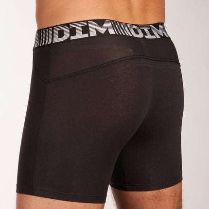 Dim short 2 pack 3d flex air long boxers black / grey heren  D01N2-9LU Dim boxer lot de 2 3d flex air long boxers black / grey hommes
