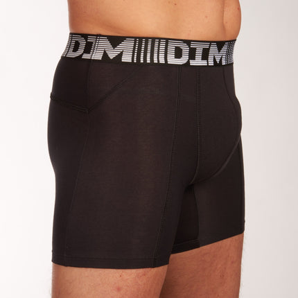 Dim short 2 pack 3d flex air long boxers black / grey heren  D01N2-9LU Dim boxer lot de 2 3d flex air long boxers black / grey hommes
