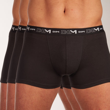 Dim short 3 pack cotton stretch boxer black heren D6596-0HZ Dim boxer lot de 3 cotton stretch boxer black hommes
