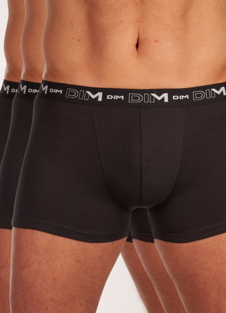 Dim short 3 pack cotton stretch boxer black heren D6596-0HZ Dim boxer lot de 3 cotton stretch boxer black hommes
