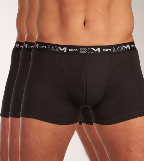 Dim short 3 pack cotton stretch boxer black heren D6596-0HZ Dim boxer lot de 3 cotton stretch boxer black hommes
