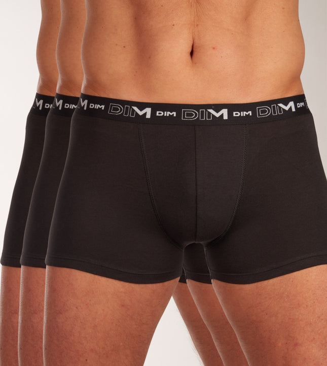 Dim short 3 pack cotton stretch boxer black heren D6596-0HZ Dim boxer lot de 3 cotton stretch boxer black hommes
