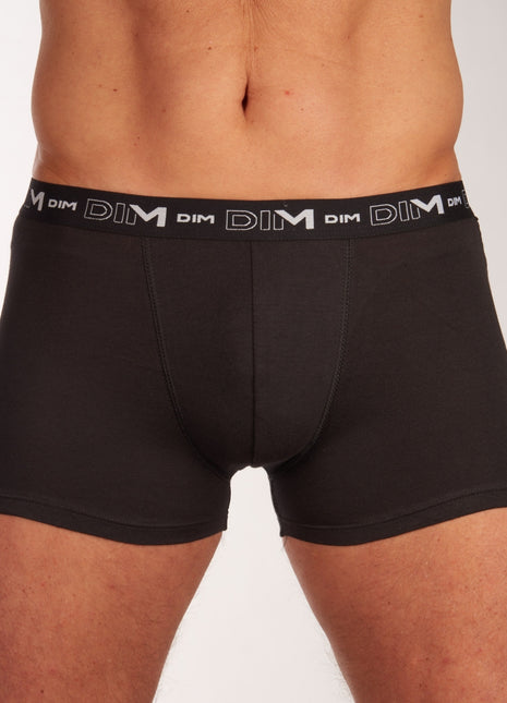 Dim short 3 pack cotton stretch boxer black heren D6596-0HZ Dim boxer lot de 3 cotton stretch boxer black hommes
