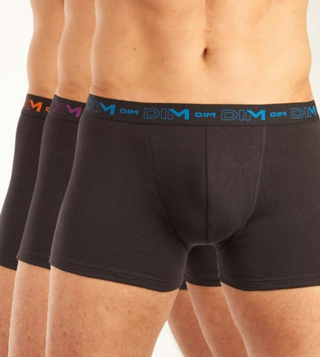 Dim short 3 pack cotton stretch boxer black / multi heren D6596-5HZ Dim boxer lot de 3 cotton stretch boxer black / multi hommes
