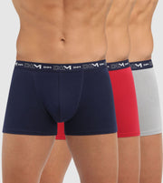Dim boxer 3 pack cotton stretch boxer blue / red / grey hommes
