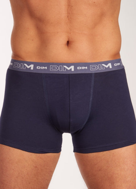 Dim short 3 pack cotton stretch boxer dark navy / blue / green heren D6596-95V Dim boxer 3 pack cotton stretch boxer dark navy / blue / green hommes
