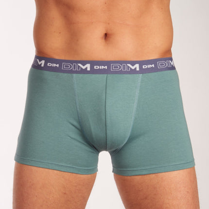 Dim short 3 pack cotton stretch boxer dark navy / blue / green heren D6596-95V Dim boxer 3 pack cotton stretch boxer dark navy / blue / green hommes
