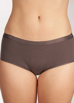 Dim short 3 pack les pockets cotton stretch boxer black / grey dames D4C20-DP6 Dim shorty lot de 3 les pockets cotton stretch boxer black / grey femmes