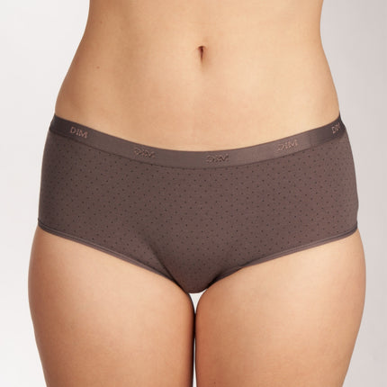 Dim short 3 pack les pockets cotton stretch boxer black / grey dames D4C20-DP6 Dim shorty lot de 3 les pockets cotton stretch boxer black / grey femmes