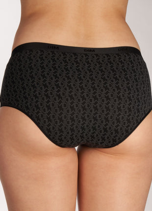 Dim short 3 pack les pockets cotton stretch boxer black / grey dames D4C20-DP6 Dim shorty lot de 3 les pockets cotton stretch boxer black / grey femmes