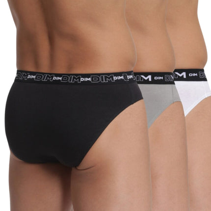 Dim slip 3 pack cotton stretch boxer black / grey / white heren D6595-788 Dim slip lot de 3 cotton stretch boxer black / grey / white hommes