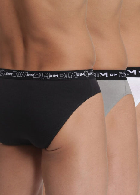 Dim slip 3 pack cotton stretch boxer black / grey / white heren D6595-788 Dim slip lot de 3 cotton stretch boxer black / grey / white hommes