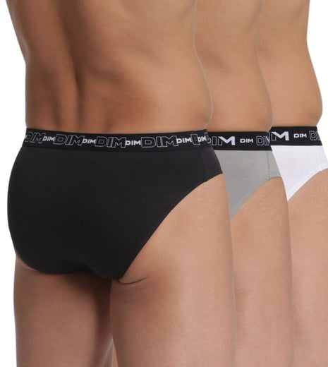 Dim slip 3 pack cotton stretch boxer black / grey / white heren D6595-788 Dim slip lot de 3 cotton stretch boxer black / grey / white hommes