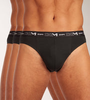 Dim slip lot de 3 cotton stretch black hommes