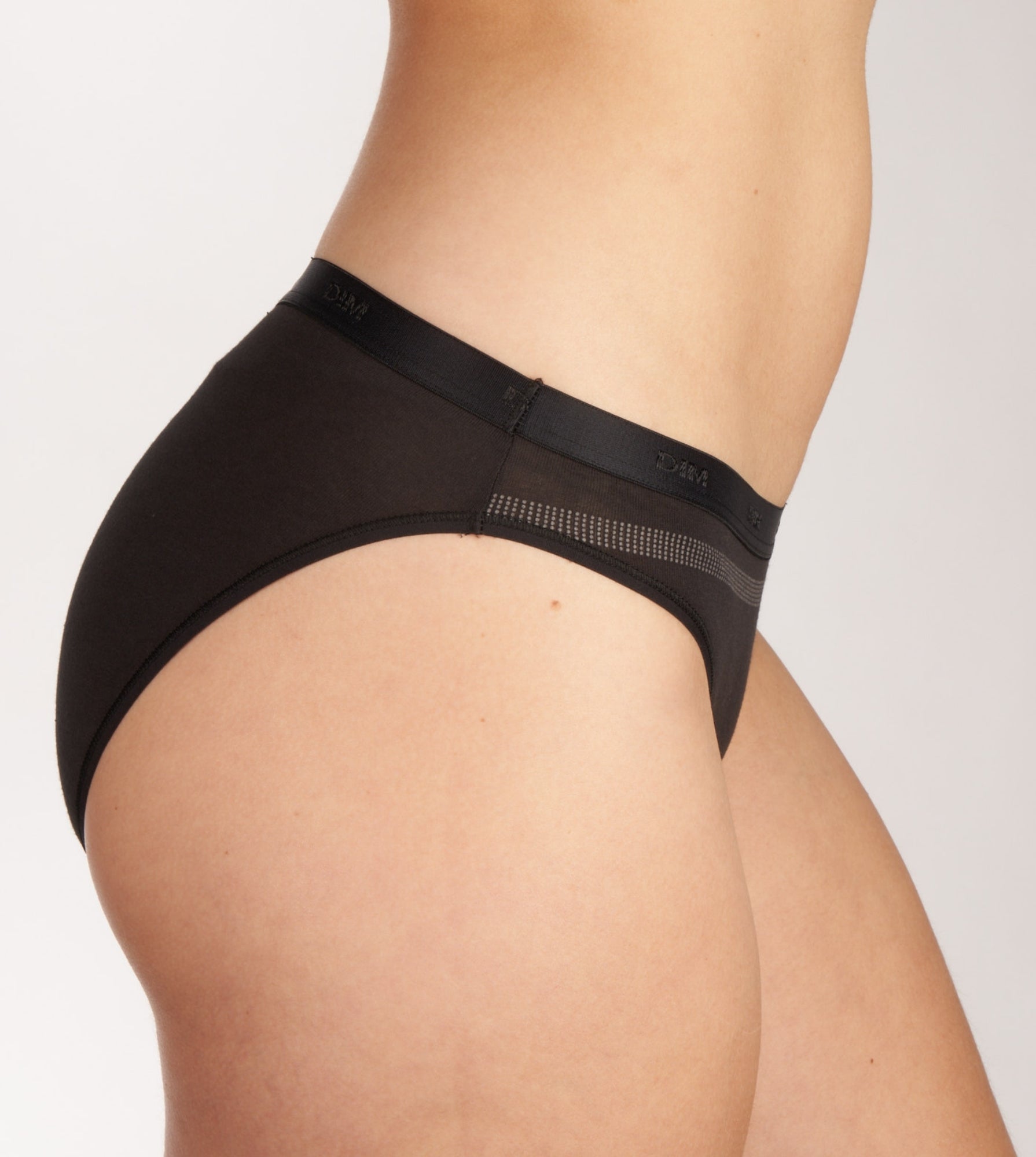 Dim slip 3 pack les pockets coton stretch black grey dames MyComfort24