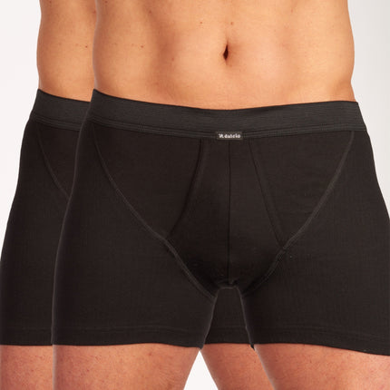 Dulcia short 2 pack new basic cotton 4-1 rib black heren 678-0560-black Dulcia boxer lot de 2 new basic cotton 4-1 rib black hommes
