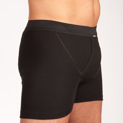 Dulcia short 2 pack new basic cotton 4-1 rib black heren 678-0560-black Dulcia boxer lot de 2 new basic cotton 4-1 rib black hommes
