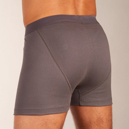 Dulcia short 2 pack new basic cotton 4-1 rib grey heren 678-0560-grey Dulcia boxer lot de 2 new basic cotton 4-1 rib grey hommes
