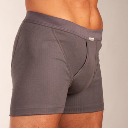 Dulcia short 2 pack new basic cotton 4-1 rib grey heren 678-0560-grey Dulcia boxer lot de 2 new basic cotton 4-1 rib grey hommes
