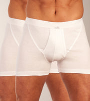 Dulcia boxer lot de 2 new basic cotton 4-1 rib white hommes